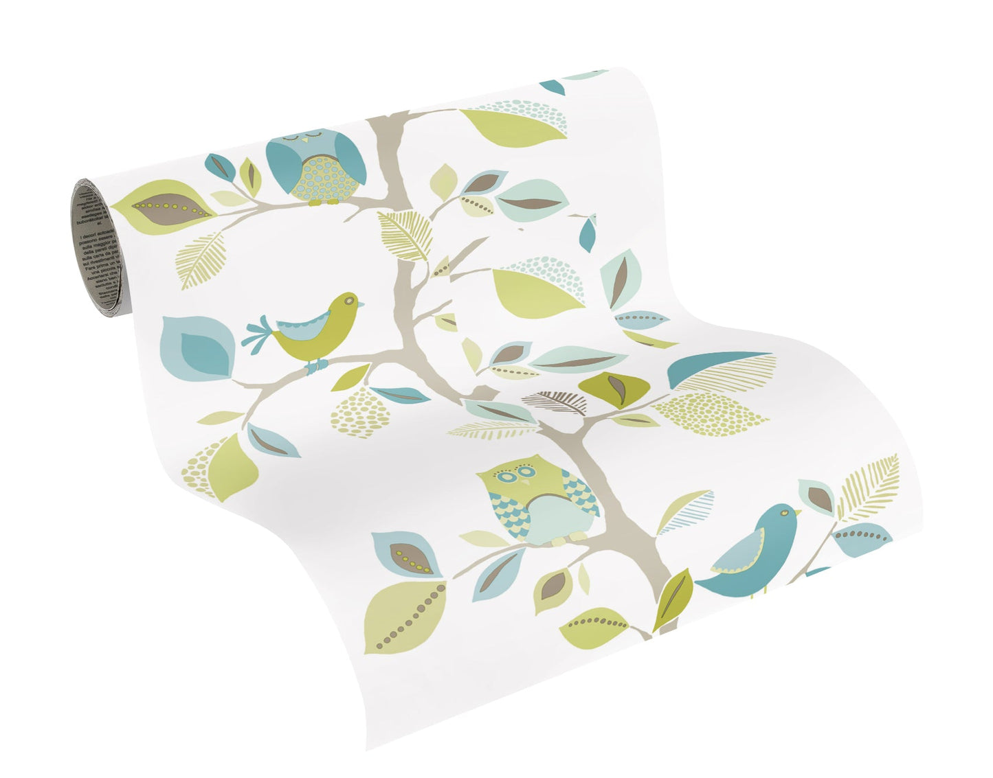 Livingwalls Pop Up Panel selbstklebend mit Tiermotiv Blau Grün Creme 2,50 m x 0,35 m