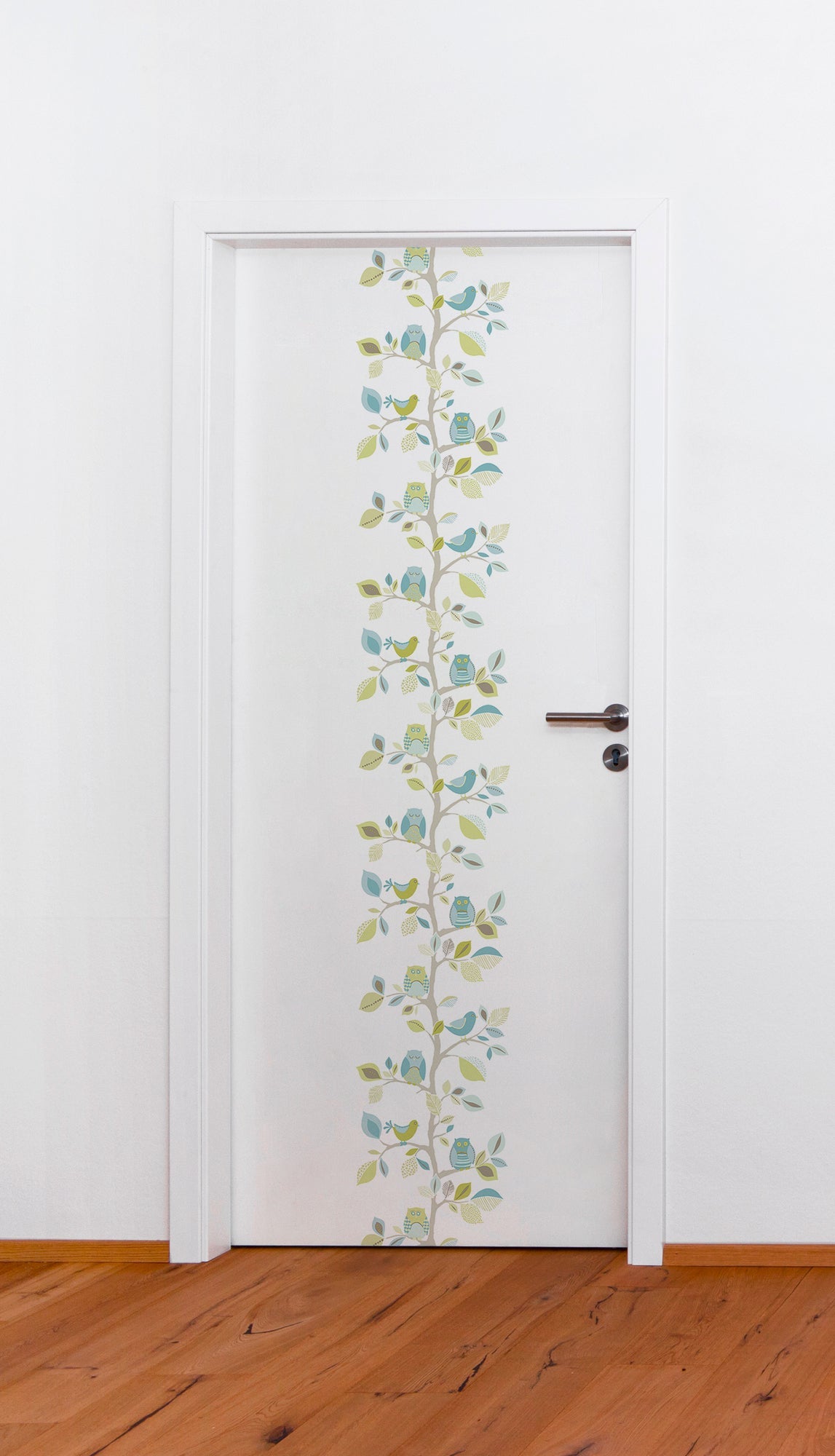 Livingwalls Pop Up Panel selbstklebend mit Tiermotiv Blau Grün Creme 2,50 m x 0,35 m