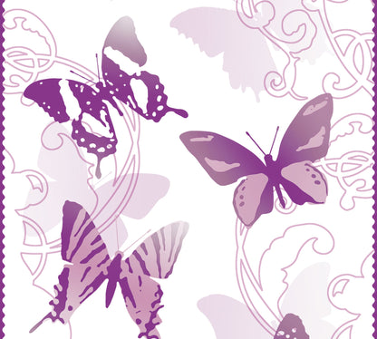 Livingwalls Pop Up Panel selbstklebend Violett Weiß 2,50 m x 0,35 m