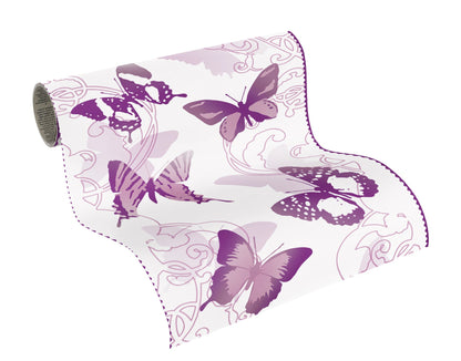 Livingwalls Pop Up Panel selbstklebend Violett Weiß 2,50 m x 0,35 m