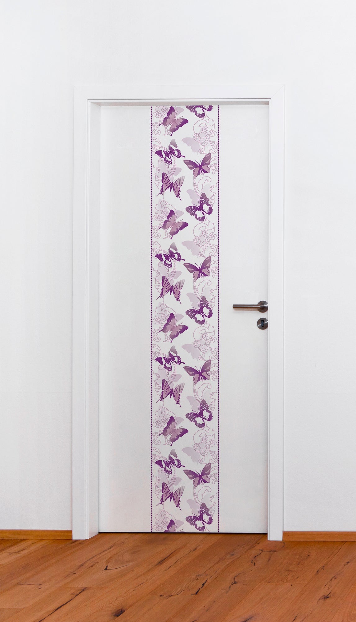 Livingwalls Pop Up Panel selbstklebend Violett Weiß 2,50 m x 0,35 m