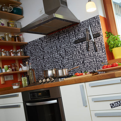 Livingwalls Pop Up Panel selbstklebend Schwarz Weiß Grau 2,50 m x 0,35 m