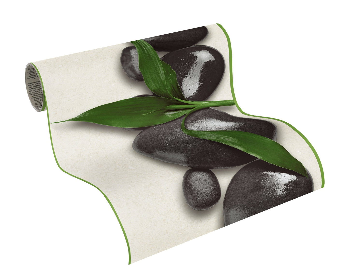Livingwalls Pop Up Panel selbstklebend in Steinoptik Schwarz Creme Grün 2,50 m x 0,35 m