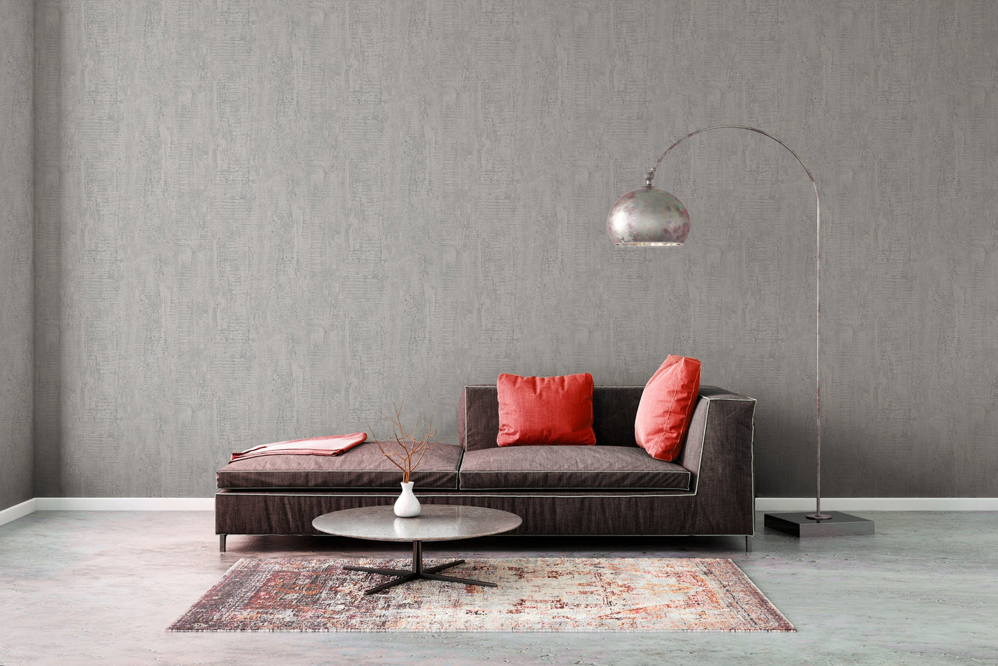 Beton Concrete und More Vliestapete Grau Beige 10,05 m x 0,53 m