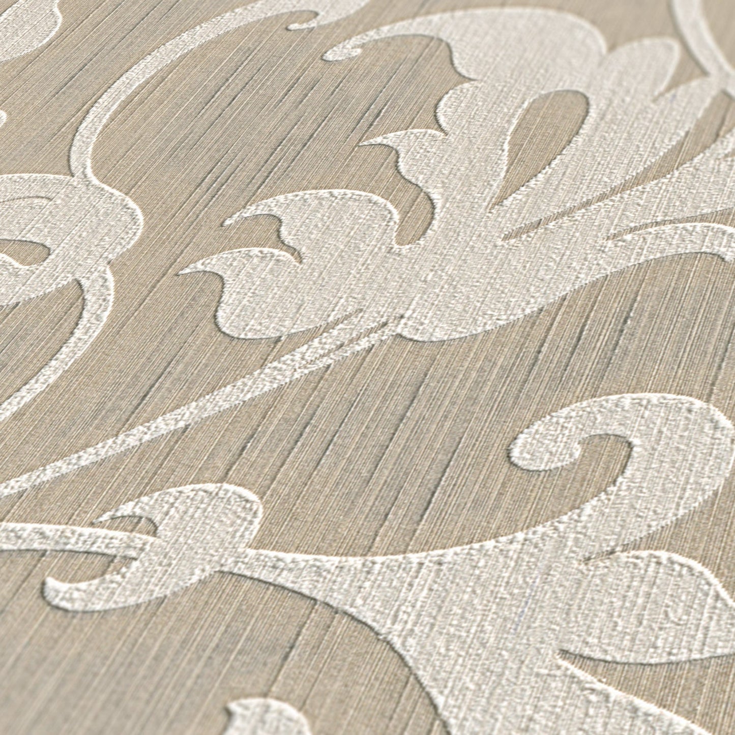 Architects Paper Tessuto Vlies-Textiltapete Beige Silber 10,05 m x 0,53 m
