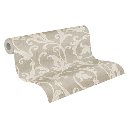 Architects Paper Tessuto Vlies-Textiltapete Beige Silber 10,05 m x 0,53 m