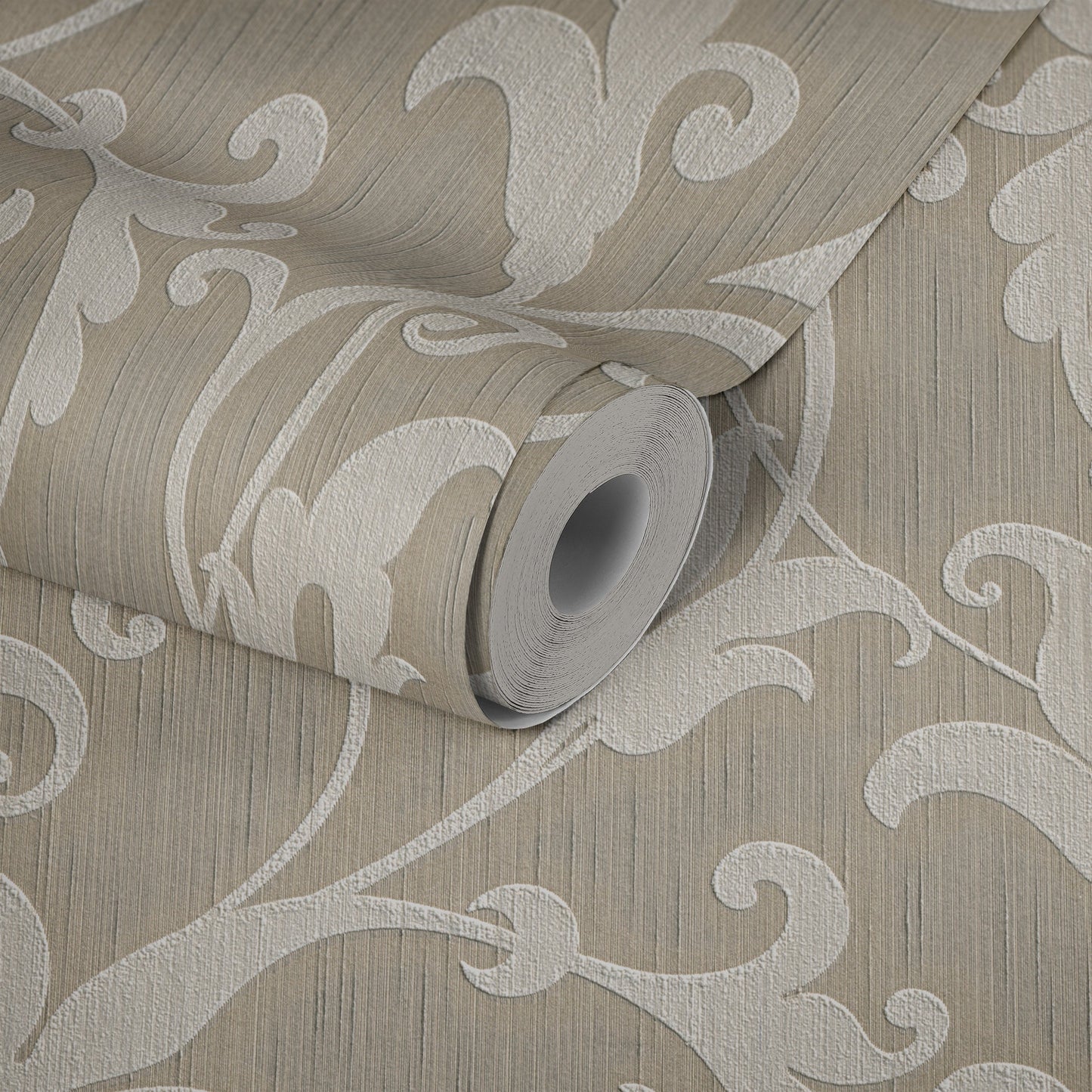 Architects Paper Tessuto Vlies-Textiltapete Beige Silber 10,05 m x 0,53 m
