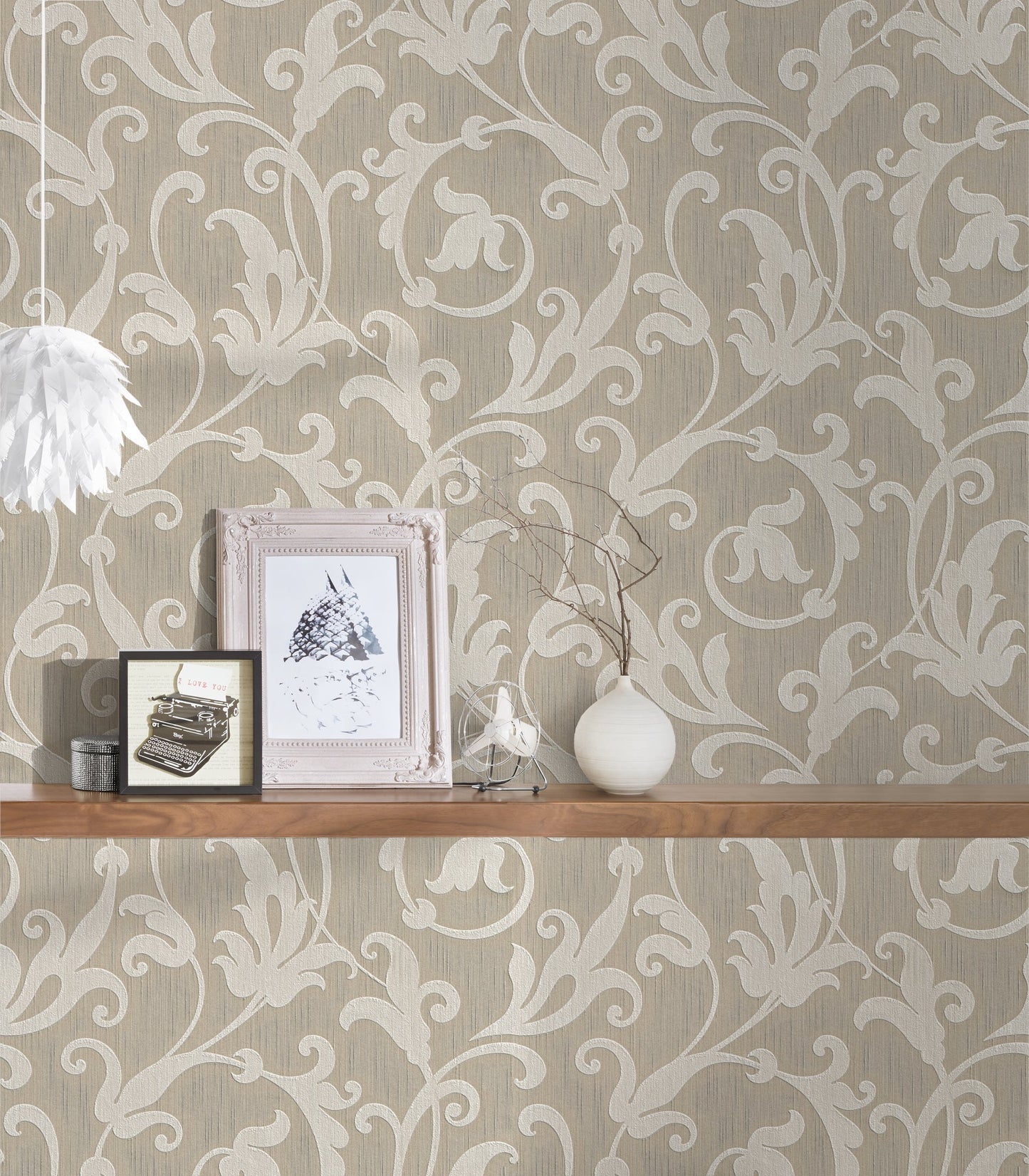 Architects Paper Tessuto Vlies-Textiltapete Beige Silber 10,05 m x 0,53 m