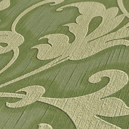 Architects Paper Tessuto Vlies-Textiltapete Grün Metallic 10,05 m x 0,53 m