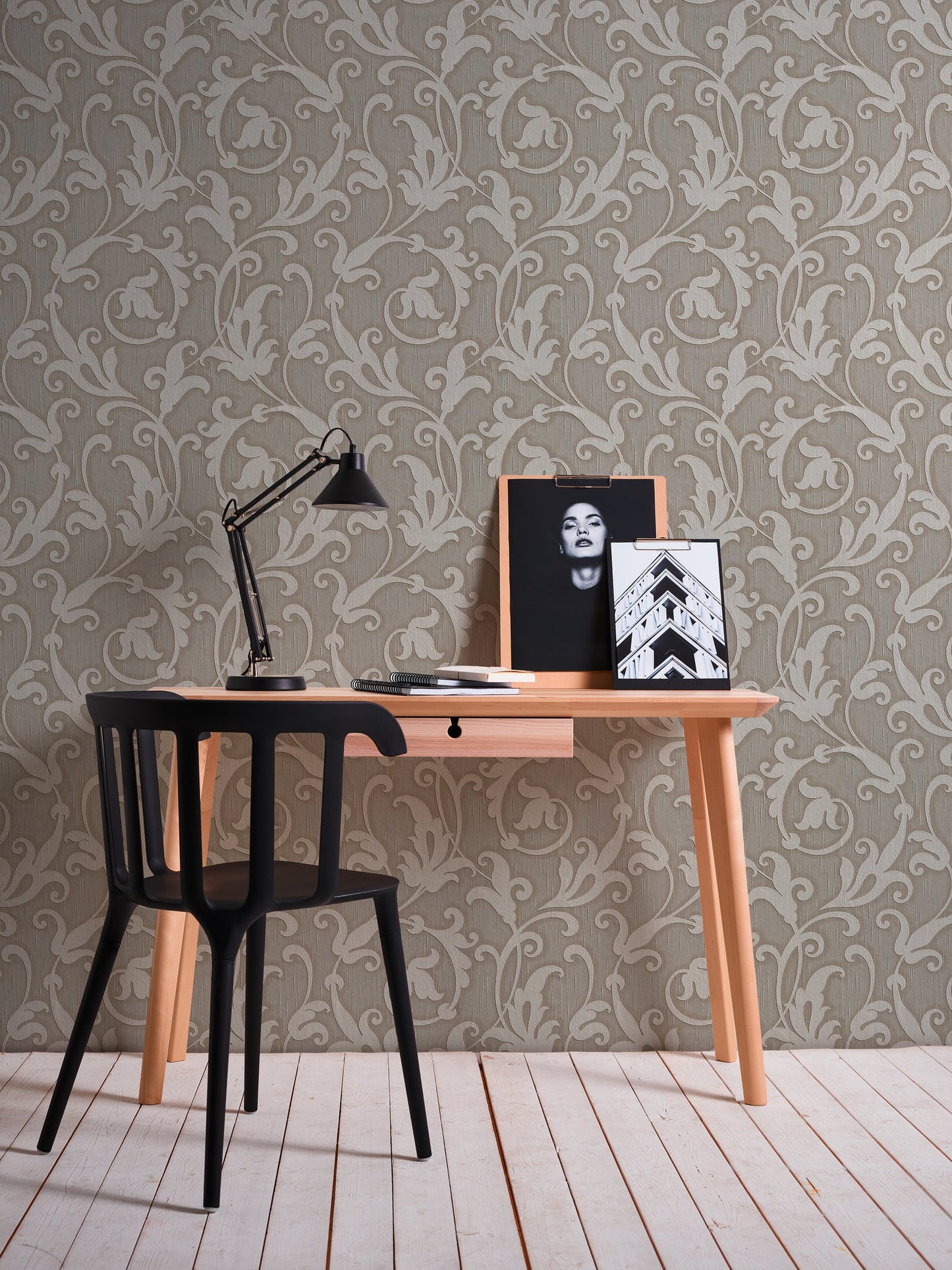 Architects Paper Tessuto Vlies-Textiltapete Grau Braun 10,05 m x 0,53 m
