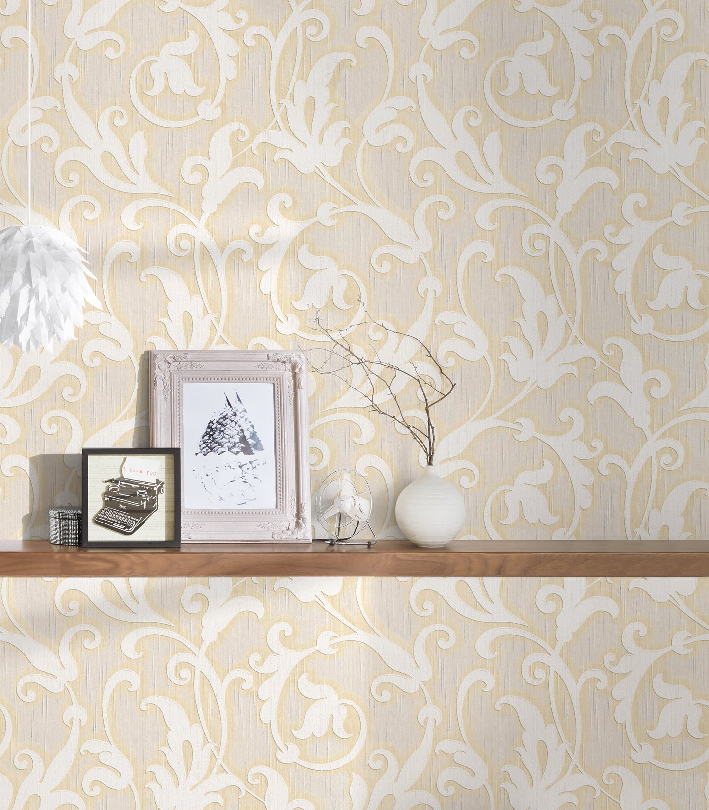 Architects Paper Tessuto Vlies-Textiltapete Creme Beige Gold 10,05 m x 0,53 m