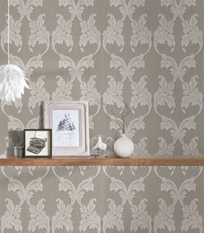 Architects Paper Tessuto Vlies-Textiltapete Grau Beige 10,05 m x 0,53 m