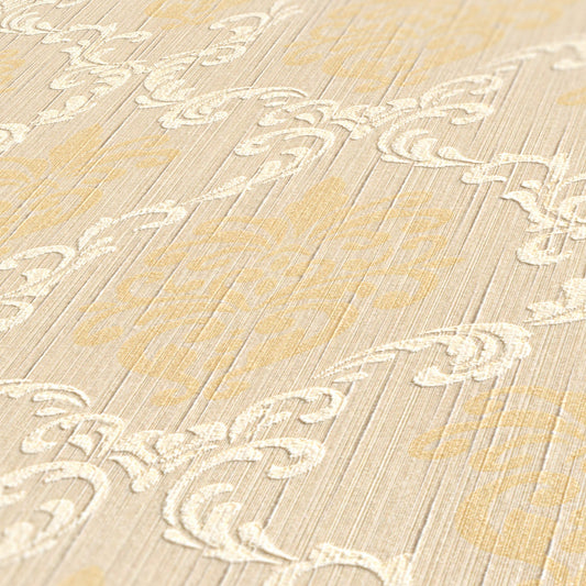 Architects Paper Tessuto Vlies-Textiltapete Beige Gelb 10,05 m x 0,53 m