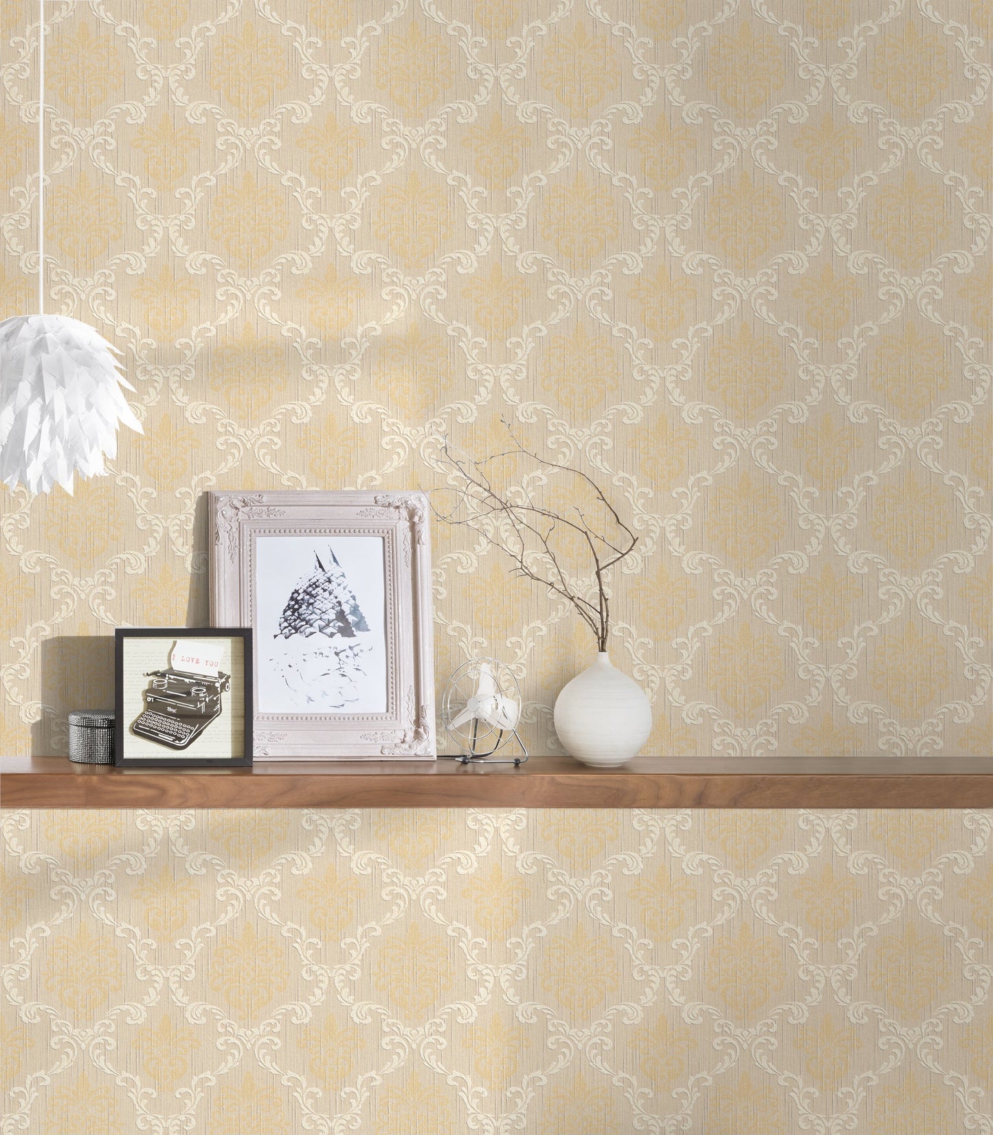 Architects Paper Tessuto Vlies-Textiltapete Beige Gelb 10,05 m x 0,53 m