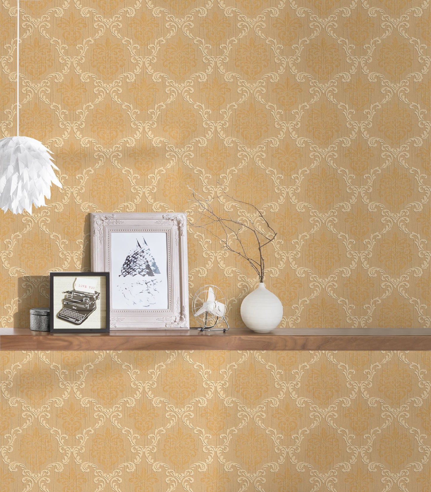 Architects Paper Tessuto Vlies-Textiltapete Orange Beige 10,05 m x 0,53 m