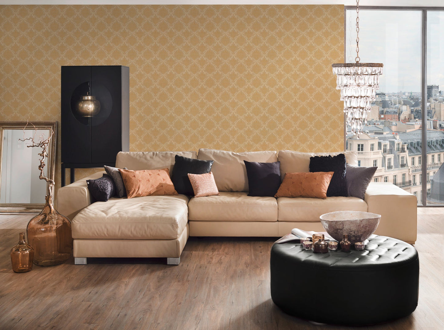 Architects Paper Tessuto Vlies-Textiltapete Orange Beige 10,05 m x 0,53 m
