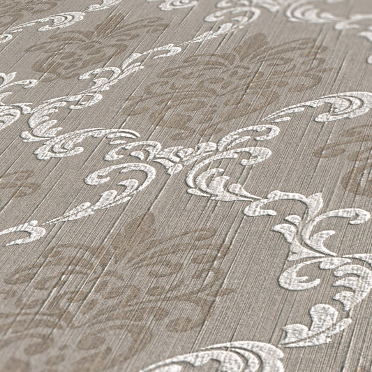 Architects Paper Tessuto Vlies-Textiltapete Grau Beige 10,05 m x 0,53 m