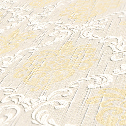Architects Paper Tessuto Vlies-Textiltapete Creme Gold Beige 10,05 m x 0,53 m
