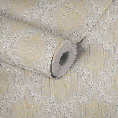 Architects Paper Tessuto Vlies-Textiltapete Creme Gold Beige 10,05 m x 0,53 m