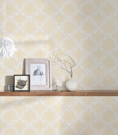 Architects Paper Tessuto Vlies-Textiltapete Creme Gold Beige 10,05 m x 0,53 m