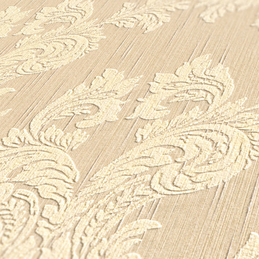 Architects Paper Tessuto Vlies-Textiltapete Beige Gelb 10,05 m x 0,53 m