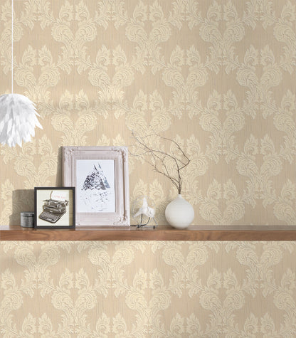 Architects Paper Tessuto Vlies-Textiltapete Beige Gelb 10,05 m x 0,53 m