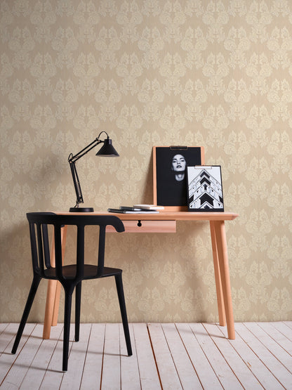 Architects Paper Tessuto Vlies-Textiltapete Beige Gelb 10,05 m x 0,53 m