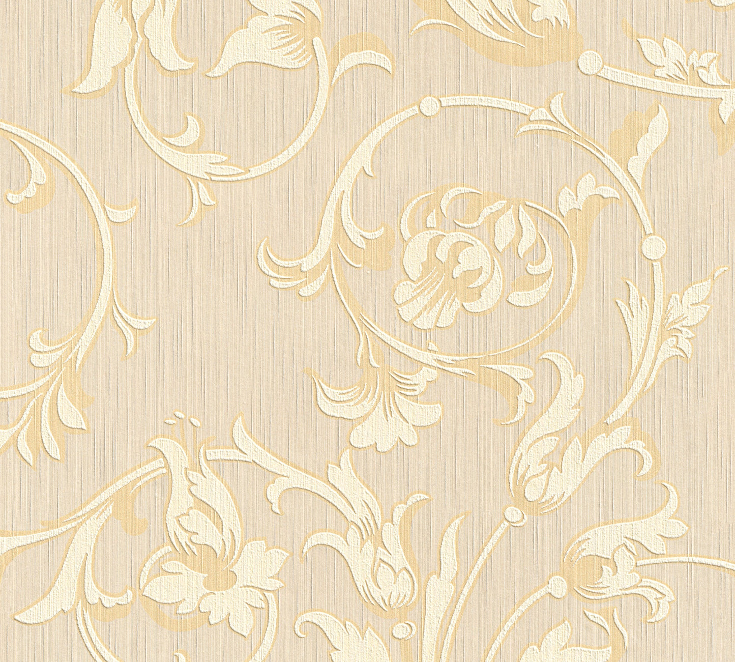 Architects Paper Tessuto Vlies-Textiltapete Creme Gold Beige 10,05 m x 0,53 m