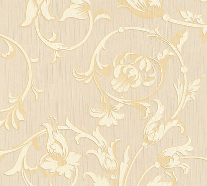Architects Paper Tessuto Vlies-Textiltapete Creme Gold Beige 10,05 m x 0,53 m