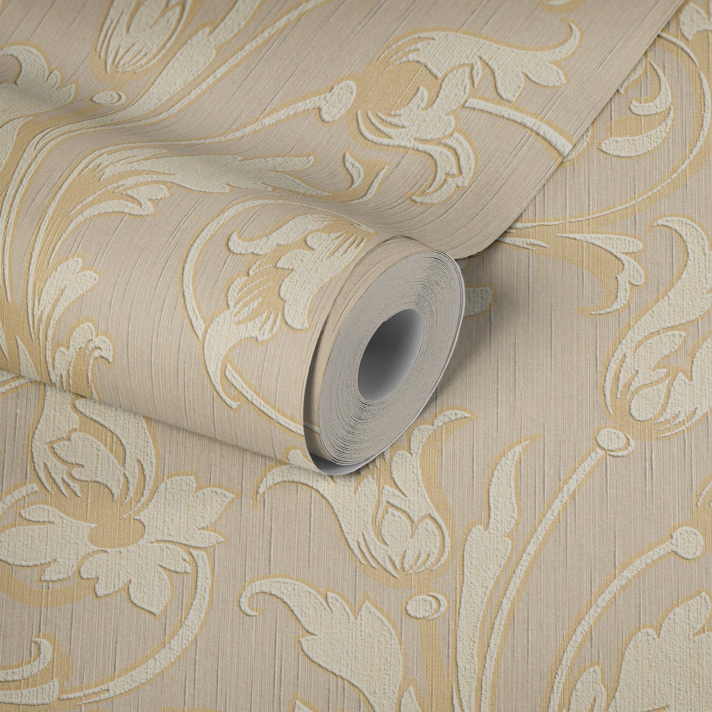 Architects Paper Tessuto Vlies-Textiltapete Creme Gold Beige 10,05 m x 0,53 m