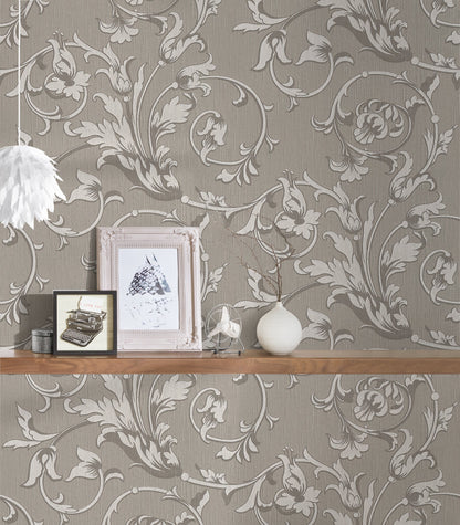 Architects Paper Tessuto Vlies-Textiltapete Grau Beige 10,05 m x 0,53 m