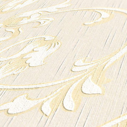 Architects Paper Tessuto Vlies-Textiltapete Creme Gold Beige 10,05 m x 0,53 m