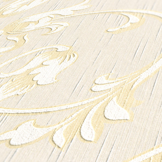 Architects Paper Tessuto Vlies-Textiltapete Creme Gold Beige 10,05 m x 0,53 m