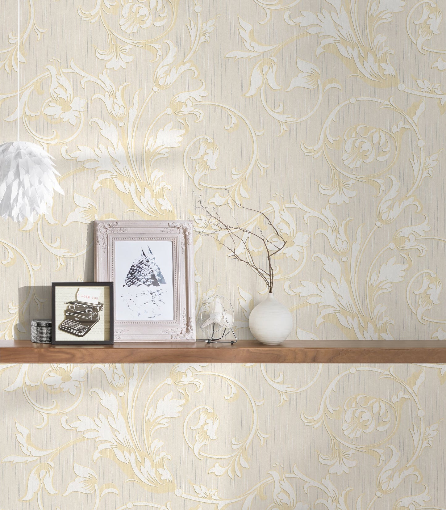 Architects Paper Tessuto Vlies-Textiltapete Creme Gold Beige 10,05 m x 0,53 m
