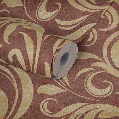 Architects Paper Nobile Vinyl-Vliestapete Rot Gold Beige 10,05 m x 0,70 m