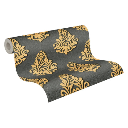 Architects Paper Nobile Vinyl-Vliestapete Gold Schwarz 10,05 m x 0,70 m