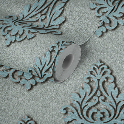 Architects Paper Nobile Vinyl-Vliestapete Blau Silber 10,05 m x 0,70 m