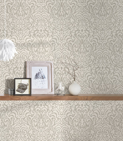 Architects Paper Tessuto 2 Vlies-Textiltapete Beige Creme 10,05 m x 0,53 m