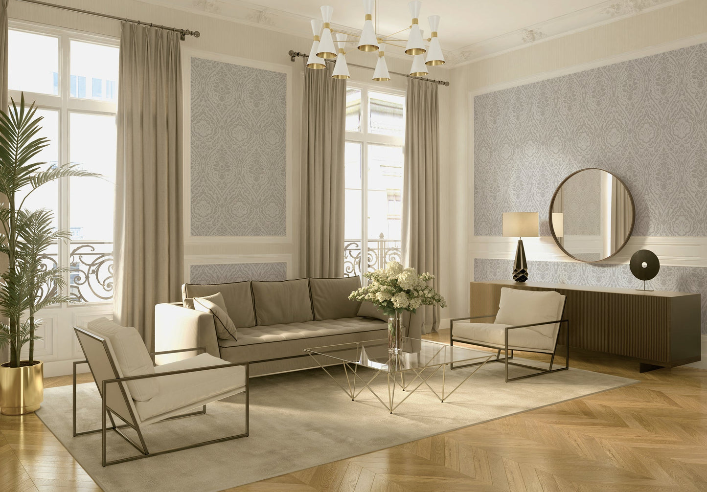 Architects Paper Tessuto 2 Vlies-Textiltapete Creme Beige 10,05 m x 0,53 m