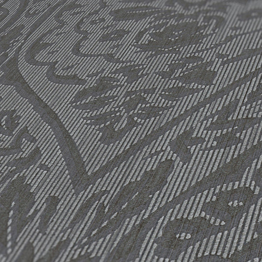 Architects Paper Tessuto 2 Vlies-Textiltapete Braun Schwarz 10,05 m x 0,53 m