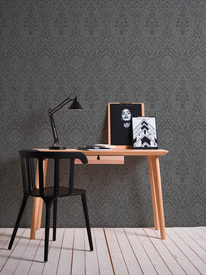 Architects Paper Tessuto 2 Vlies-Textiltapete Braun Schwarz 10,05 m x 0,53 m