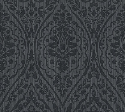 Architects Paper Tessuto 2 Vlies-Textiltapete Schwarz Grau 10,05 m x 0,53 m