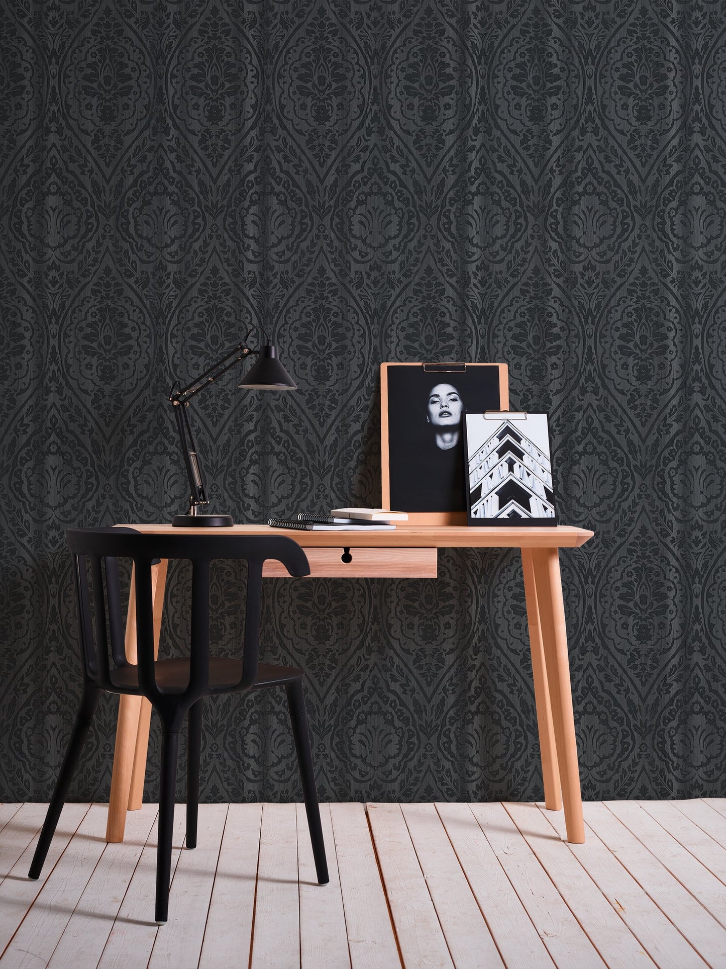 Architects Paper Tessuto 2 Vlies-Textiltapete Schwarz Grau 10,05 m x 0,53 m