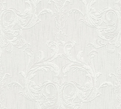 Architects Paper Tessuto 2 Vlies-Textiltapete Weiß Grau 10,05 m x 0,53 m
