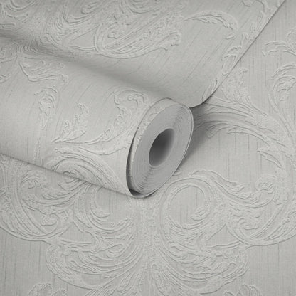 Architects Paper Tessuto 2 Vlies-Textiltapete Weiß Grau 10,05 m x 0,53 m