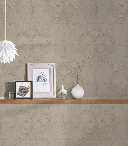 Architects Paper Tessuto 2 Vlies-Textiltapete Braun Beige 10,05 m x 0,53 m