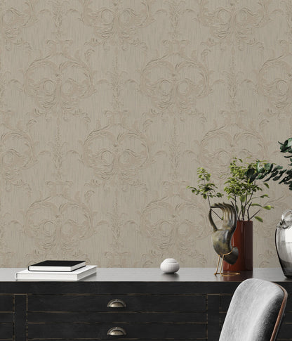 Architects Paper Tessuto 2 Vlies-Textiltapete Braun Beige 10,05 m x 0,53 m