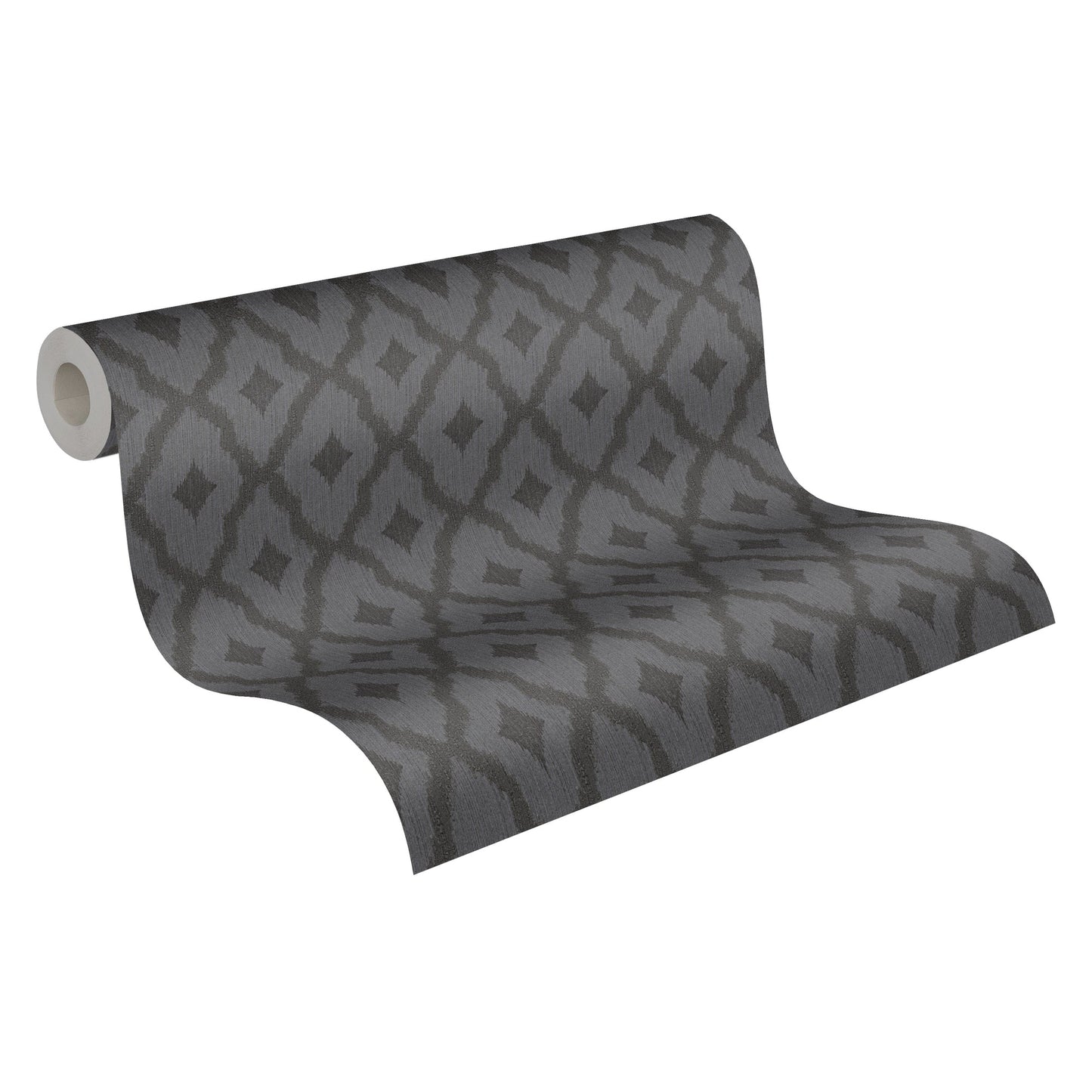 Architects Paper Tessuto 2 Vlies-Textiltapete Grau Schwarz 10,05 m x 0,53 m