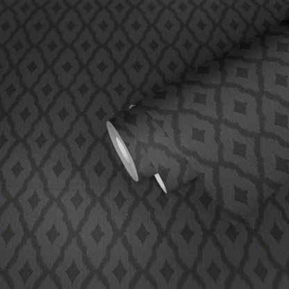 Architects Paper Tessuto 2 Vlies-Textiltapete Grau Schwarz 10,05 m x 0,53 m