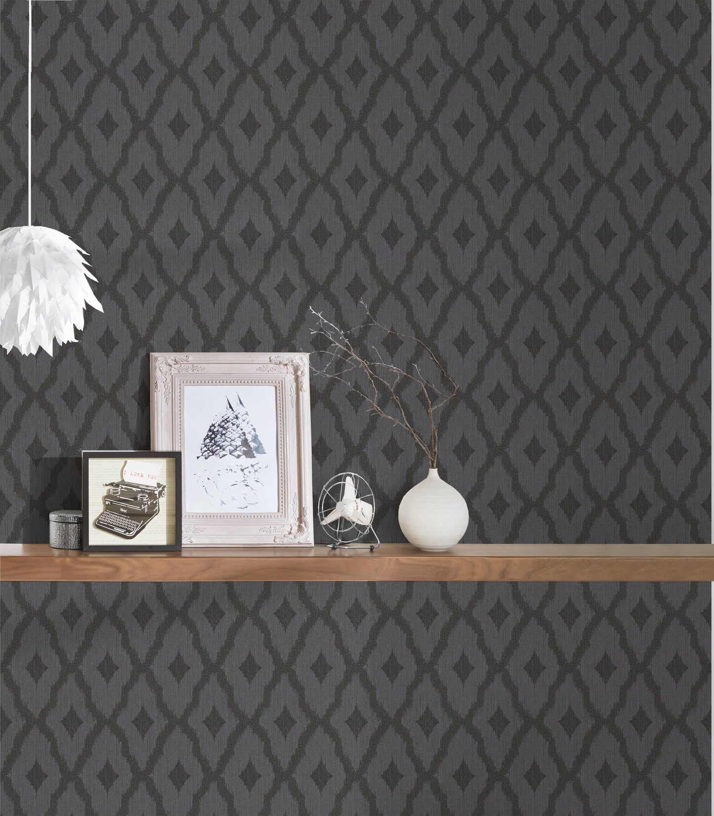 Architects Paper Tessuto 2 Vlies-Textiltapete Grau Schwarz 10,05 m x 0,53 m